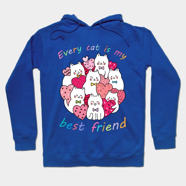 Every cat is my best friend Hoodie by Nicks Gig